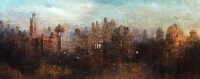 A. Q. Arif, 24 x 60 Inch, Oil on Canvas, Cityscape Painting, AC-AQ-247